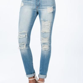 Vintage Distressed Skinny Jeans