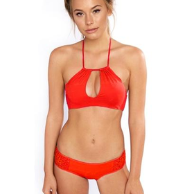 Frankie's Bikinis Koa Top in Lava | Boutique To You