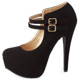 Double Mary Jane Platform Pumps by Charlotte Russe
