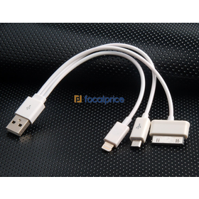 20 cm 1 to 3 Charge Cord for Apple Products