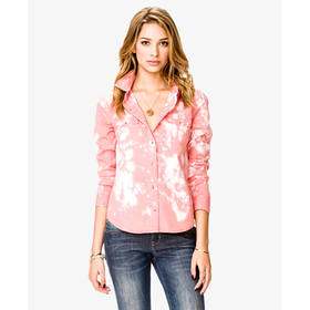 Bleached Button Shirt - Sale - 2044608415 - Forever 21 UK