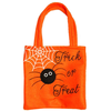 Haunted Halloween Spider Web Party Trick Or Treat Felt Fabric Tote Bag