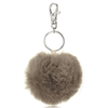 Faux Fur Pompom Keyring - Taupe from The White Company