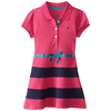 Nautica Little Girls' Pique Dress with Pieced Stripe Skirt