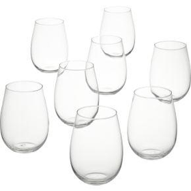 Set Of 8 True Stemless Wine Glasses