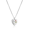 Sterling Silver Engraved Mom and Rose Heart Locket Necklace