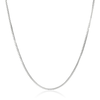 14k White Gold Solid Box Chain Necklace, 20"
